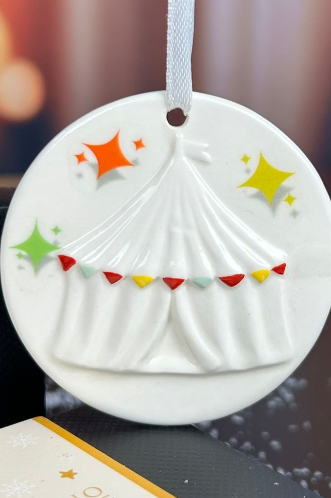 Deko Baumhänger Zirkuszelt Romano 7,5cm dekoriert