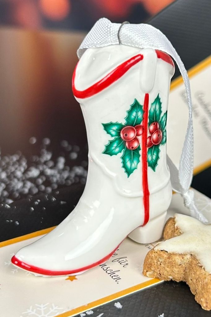 Deko Baumhänger Stiefel Sala 7,5cm dekoriert