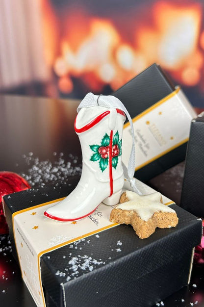 Deko Baumhänger Stiefel Sala 7,5cm dekoriert