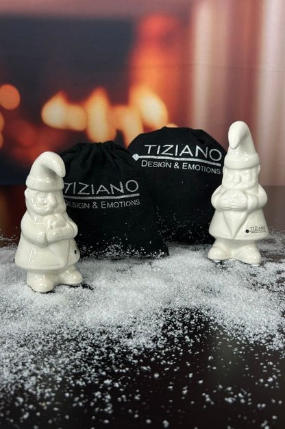 Gechenksäckchen Santa Sam mit Herz creme-weiß