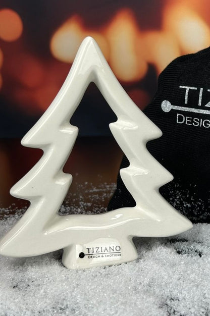 Geschenksäckchen Deko Baum Saphira creme-weiß