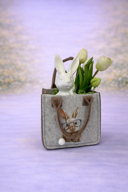 Dekoset Filztasche mit Hase Enricco