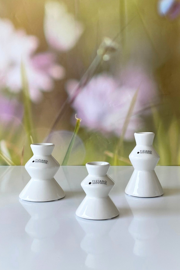 Minivase Silandro creme-weiß
