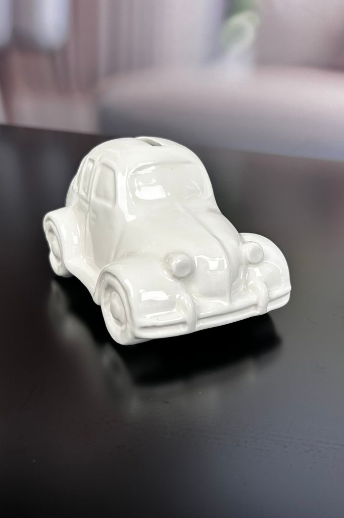 Spardose Auto Soldo 13cm creme