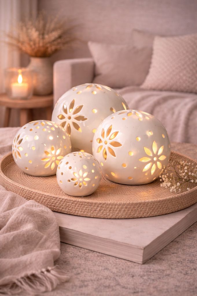 Lichtkugel Tadino LED creme-weiß