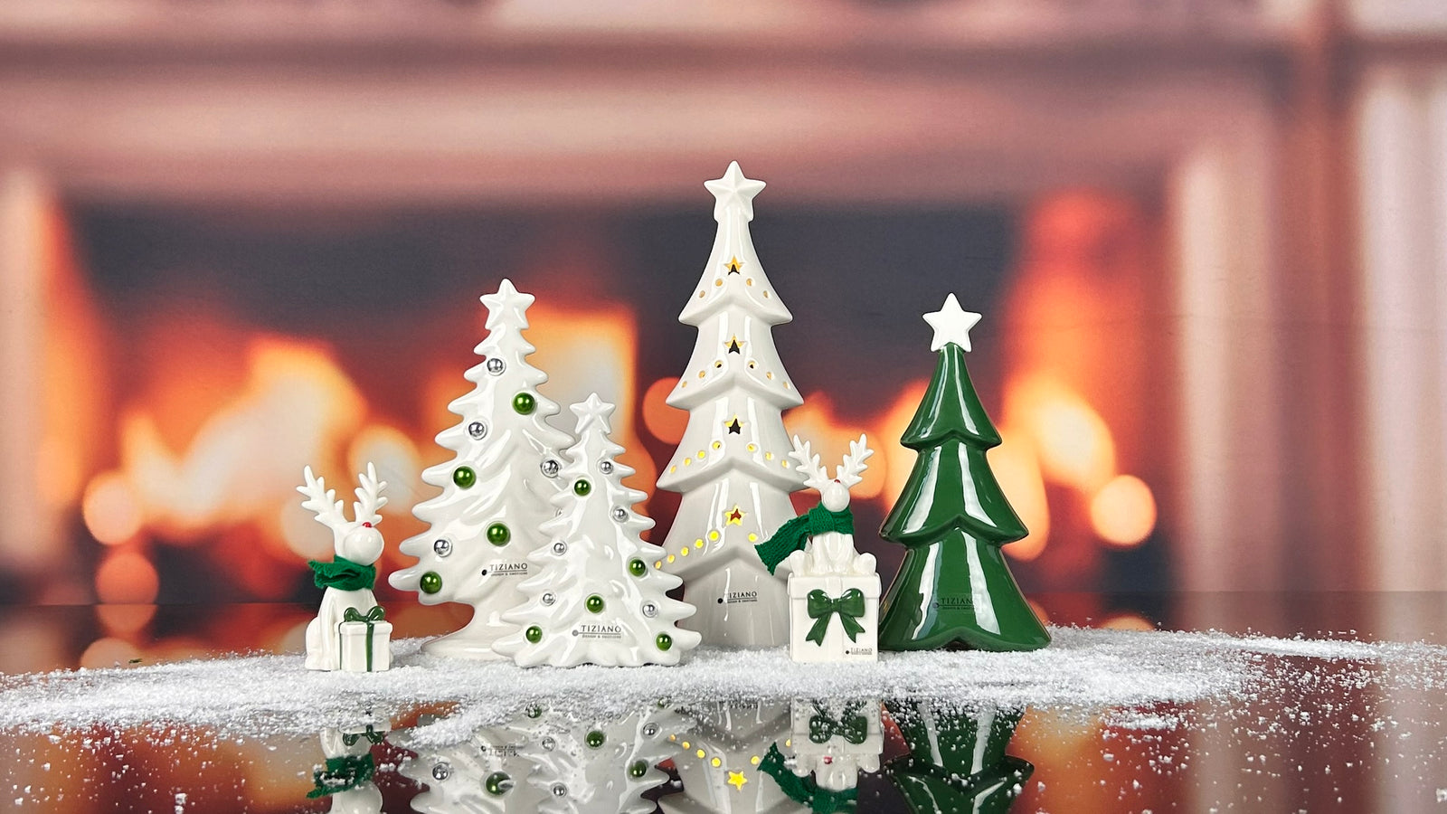 Tiziano Weihnachtsdeko 2026 mit Keramikbäumen und Rentieren