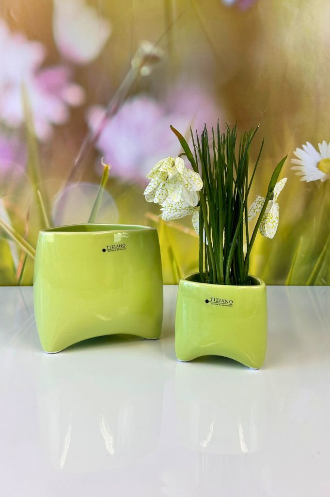 2er Set Kübel Triangolo 9-13,5 grün