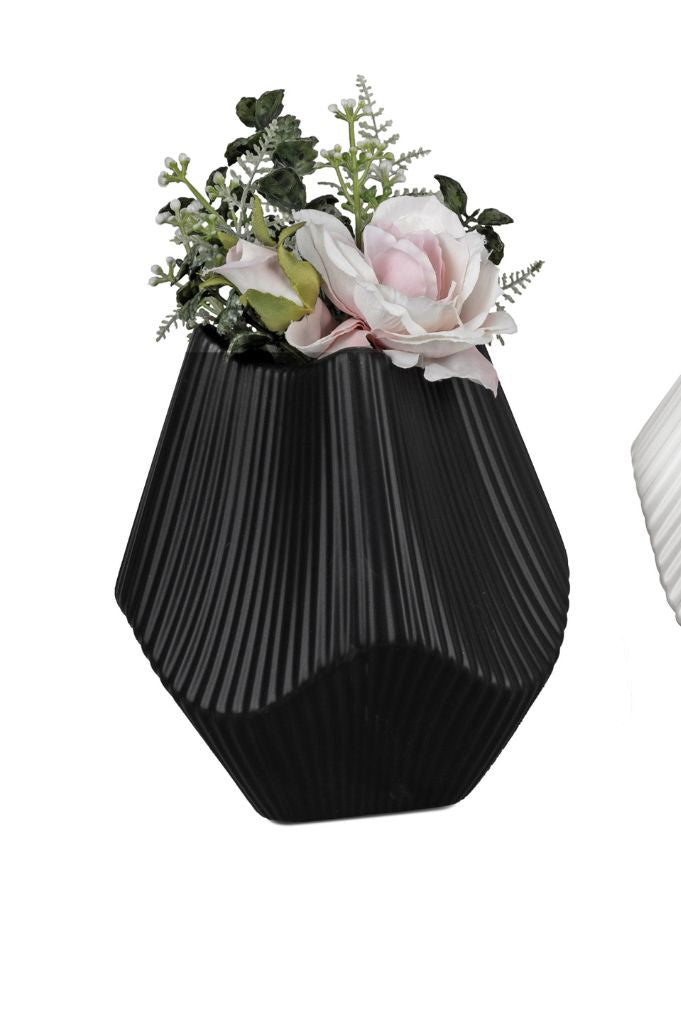 Vase Stripes 18cm farbig