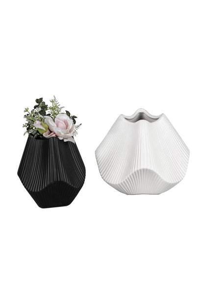 Vase Stripes 18cm farbig
