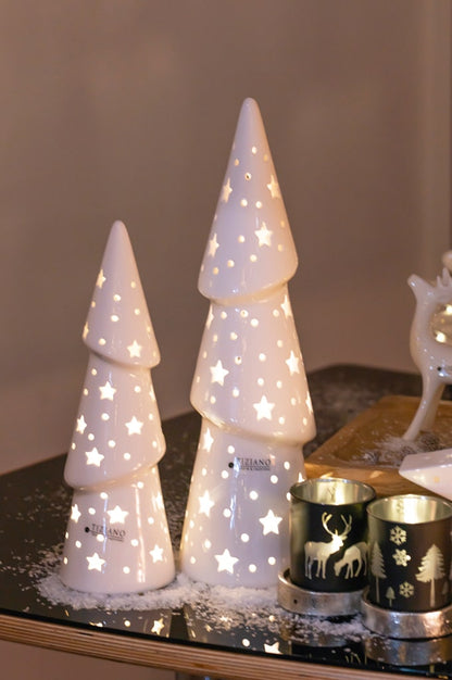 Deko Xmas Baum Venta LED 35cm weiß-creme