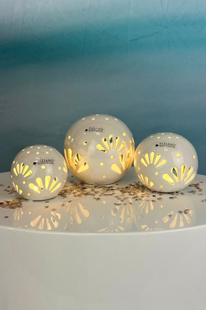 Lichtkugel Volano LED creme-weiß