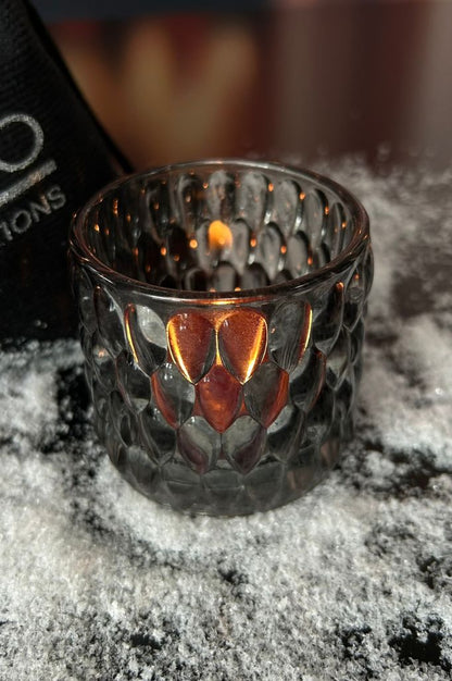 Geschenksäckchen Glas Windlicht Dotty grau