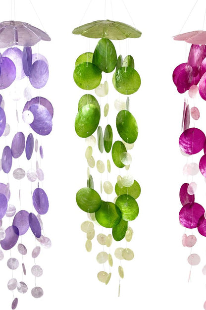 Windspiel Capiz Muscheln 54cm farblich sortiert